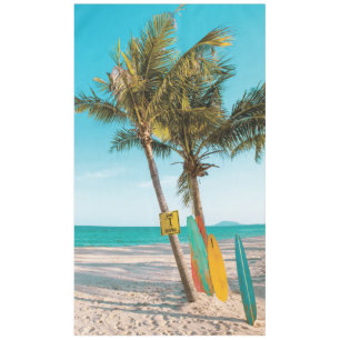 Toalha De Mesa Almofada de lançamento de pranchas na praia