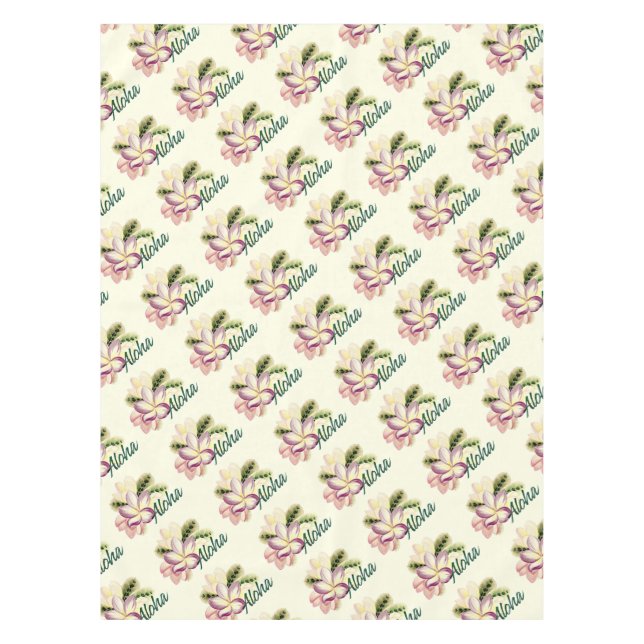 Toalha De Mesa Aloha Plumeria (Frente)