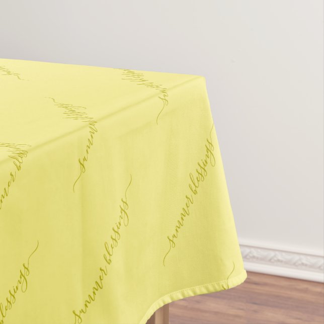 Toalha De Mesa Amarelo de Verão personalizado elegante (Posição Original)