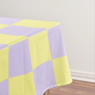 Toalha De Mesa Amarelo e Roxo Suaves Verificados