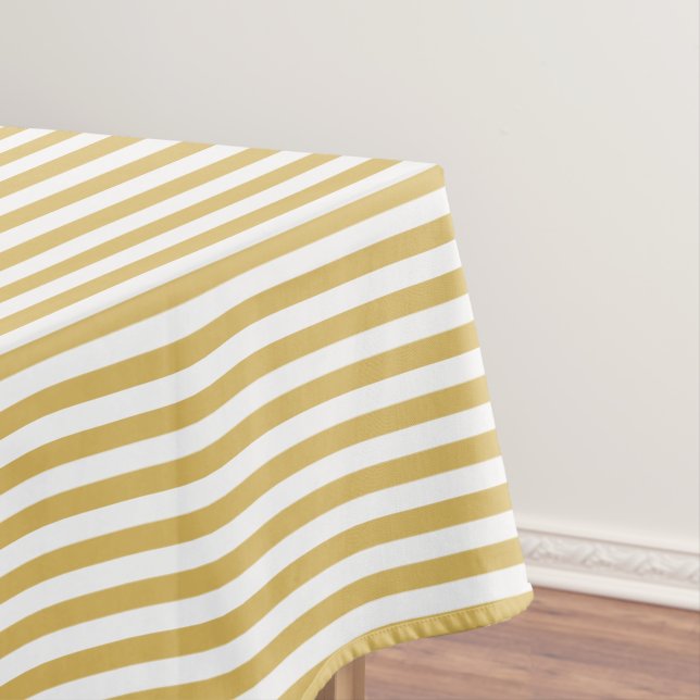 Toalha De Mesa Amarelo e Stripe Branca Mistos (Posição Original)