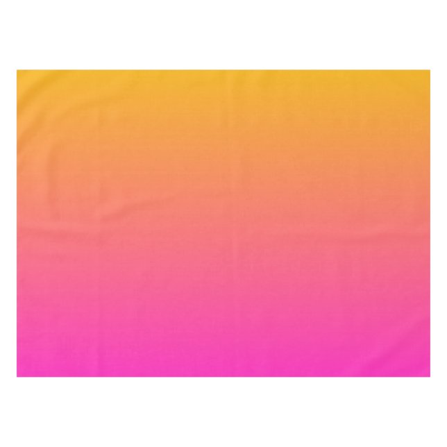 Toalha De Mesa Ambre de gradiente amarelo e rosa (Frente (Horizontal))