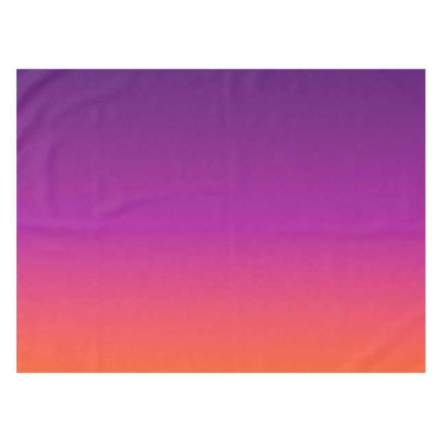 Toalha De Mesa Ambre de gradiente roxo, rosa e laranja (Frente (Horizontal))