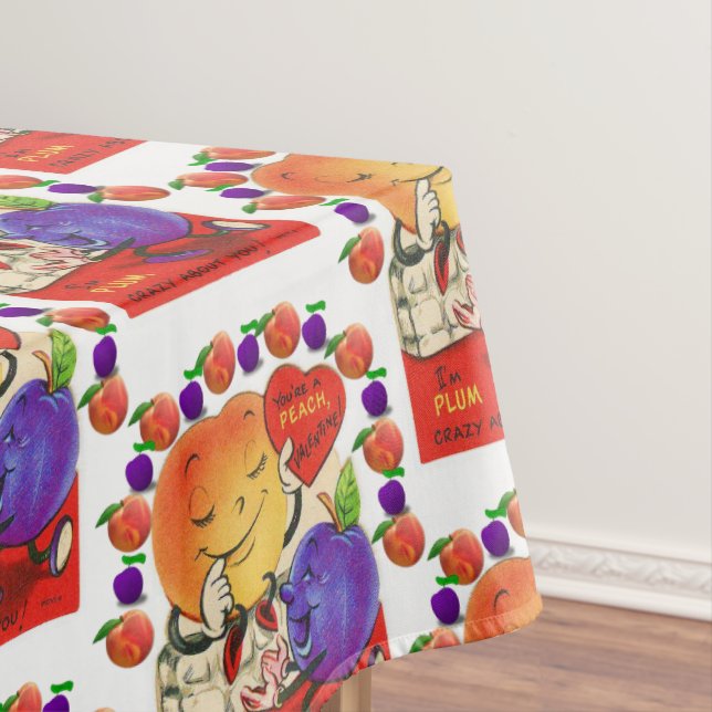 Toalha De Mesa Ameixas de pêssego com Dia de os namorados de mesa (Posição Original)
