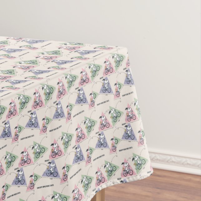 Toalha De Mesa Amendoins | Estadas de bicicleta de esnoopia (Posição Original)