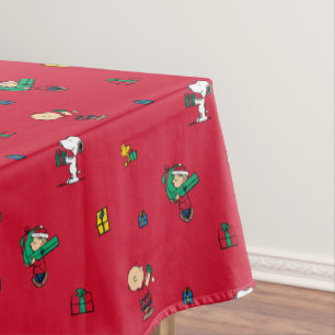 Toalha De Mesa Amendoins Presente de Natal Com Vermelho