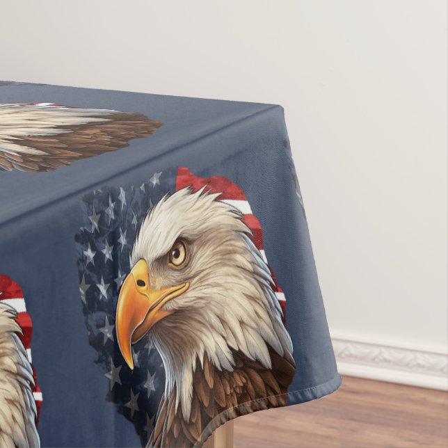 Toalha De Mesa American Flag Bald Eagle (Posição Original)