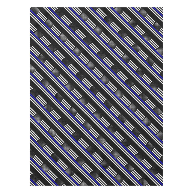 Toalha De Mesa American Thin Blue Line Decor (Frente)