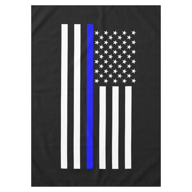 Toalha De Mesa American Thin Blue Line Decor (Frente)