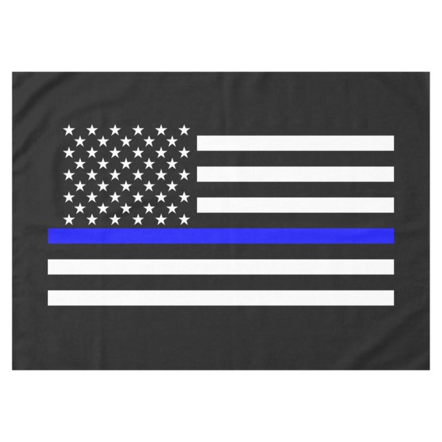 Toalha De Mesa American Thin Blue Line Decor (Frente (Horizontal))