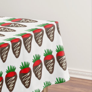Toalha De Mesa Amido de Morango Escuro Coberto De Chocolate Escur
