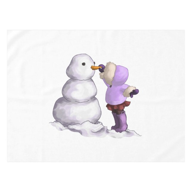 Toalha De Mesa Amigo da neve (Frente (Horizontal))
