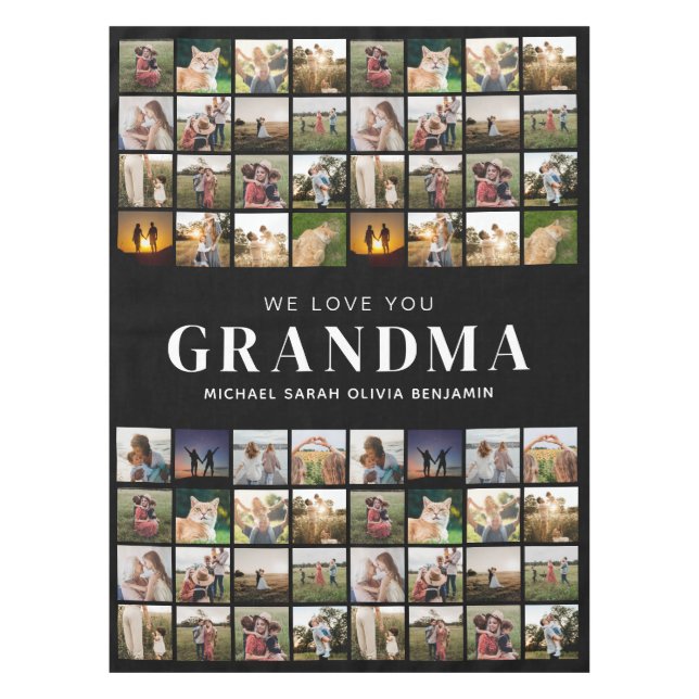 Toalha De Mesa Amo-Te Vovó 64 Foto Colagem (Frente)