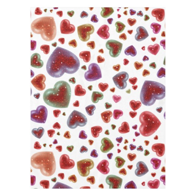 Toalha De Mesa Amor, alegria corações 2 (Frente)
