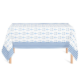 Toalha De Mesa Âncora de barco em aquarela com bóia salva-vidas e