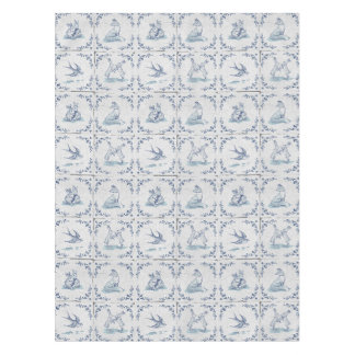 Toalha de Mesa Animais da Floresta Azulejo Delft