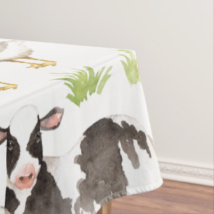 Toalha De Mesa Animais tirados mão da aguarela na fazenda