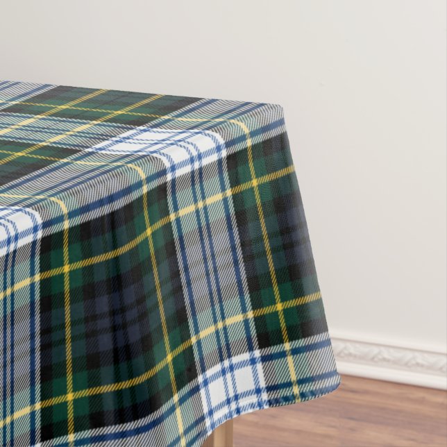 Toalha De Mesa Aniversário da xadrez Tartan Clássico Verde Branco (Posição Original)