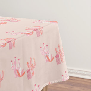 Toalha De Mesa Aniversário de Um Ano Fofo da Llama Rosa Divertido