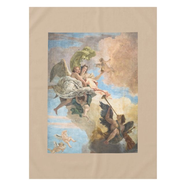 Toalha De Mesa Anjos pintados no estilo clássico (Frente)