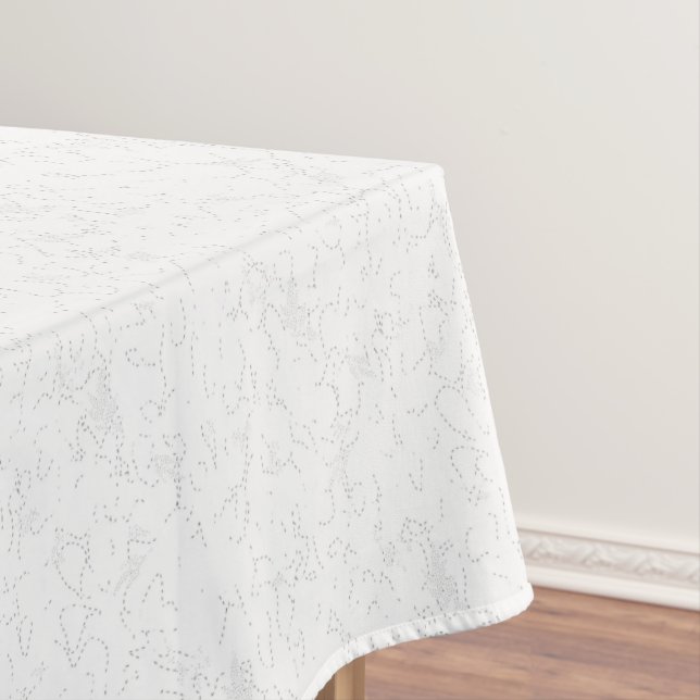 Toalha De Mesa Anúncio de Formatura Branco Elegante (Posição Original)