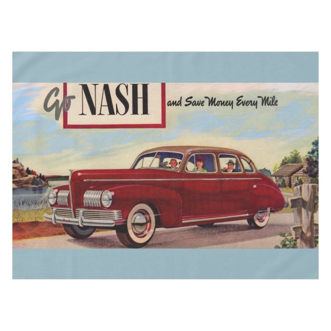 Toalha De Mesa Anúncio para automóveis Nash 1941 (Frente (Horizontal))