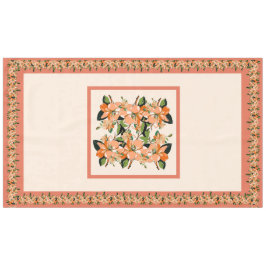 Toalha De Mesa Apricot Azalea em Creme 60" x Tablecloth de 104"