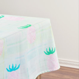 Toalha de Mesa Aqua Abacaxi Rosa Festa de Verão