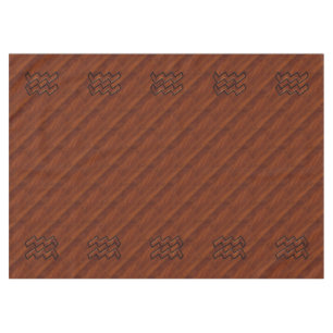 Toalha De Mesa Aquarius Zodiac - Sinal Brown Mahogany Estilo