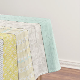 Toalha De Mesa Arco Geométrico Rustic Mint & Yellow Boho