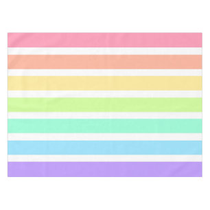 Toalha De Mesa Arco-íris de Bubblegum e listras brancas