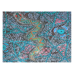 Toalha De Mesa Arco-Íris Serpente Arte Aboriginal Tablecloth