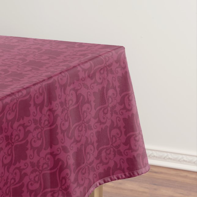 Toalha De Mesa Arcos de Damasco de Vinho Pálido (Posição Original)