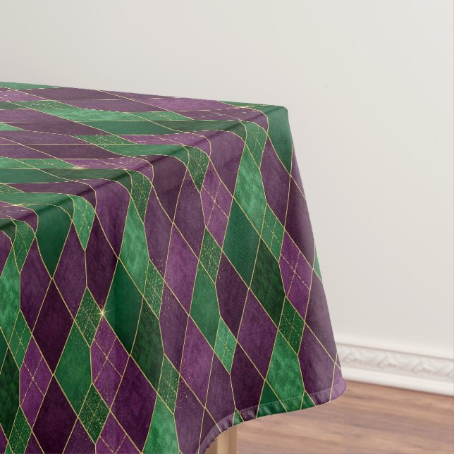 Toalha De Mesa Arlequim Diamante de Mardi Gras (Posição Original)