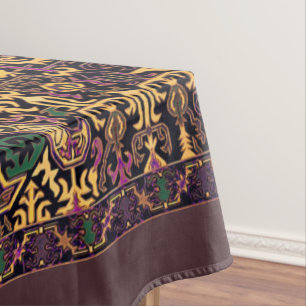Toalha De Mesa Armênio Folk Art Cotton Tablecloth, 52"x70"