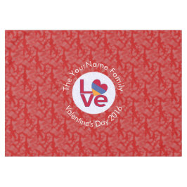 Toalha De Mesa Armênio Sinalizador Coração Vermelho