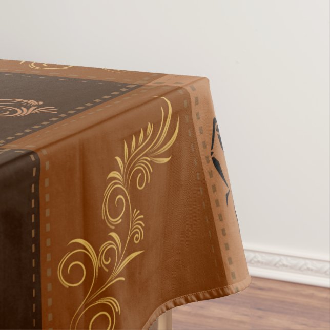 Toalha De Mesa Aroma do café. Patchwork. (Posição Original)