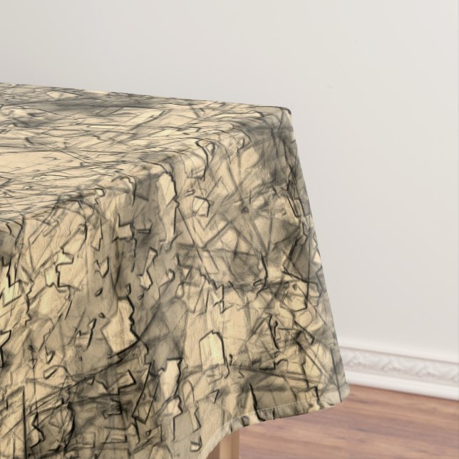 Toalha De Mesa Arranhões em arranhões em um khaki ligeiramente vi (Posição Original)