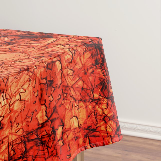 Toalha De Mesa Arranhões num fundo coral ligeiramente visto (Posição Original)