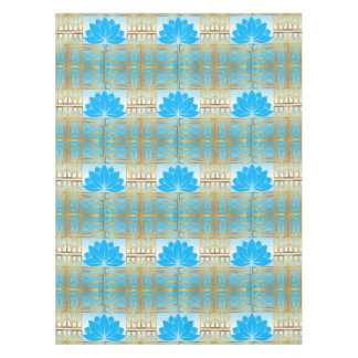 Toalha De Mesa Art deco Lotus retro (azul)