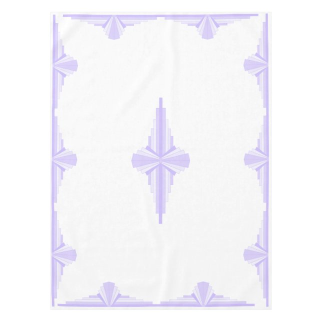 Toalha De Mesa Art Deco Pattern in Lilac (Frente)