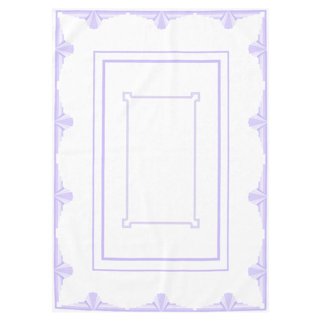 Toalha De Mesa Art Deco Pattern in Lilac (Frente)