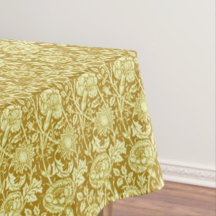 Toalha De Mesa Art Nouveau Carnação Damask, Mostarda e Amarelo