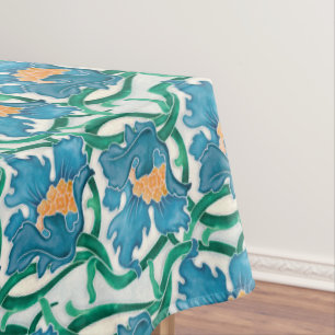 Toalha De Mesa Art Nouveau Floral Majolica Pattern