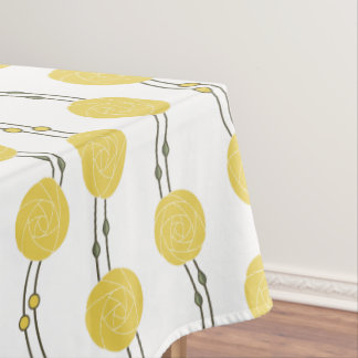 Toalha De Mesa Art Nouveau Mackintosh Rose Stripes Yellow