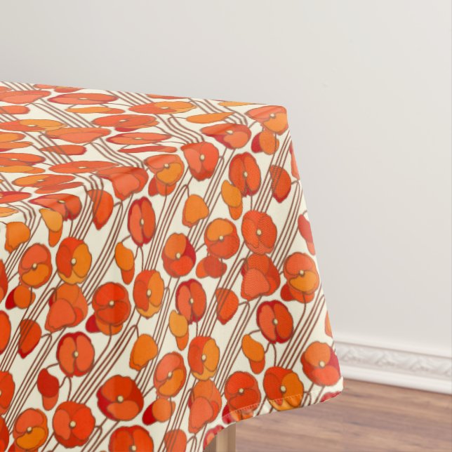 Toalha De Mesa Art Nouveau Poppies Tablecloth (Posição Original)