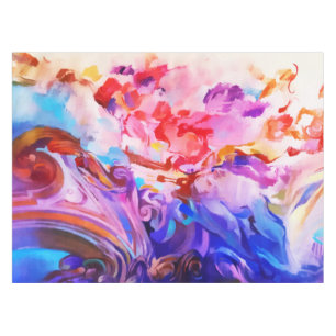 Toalha De Mesa Arte colorida abstrata dos Brushstrokes da