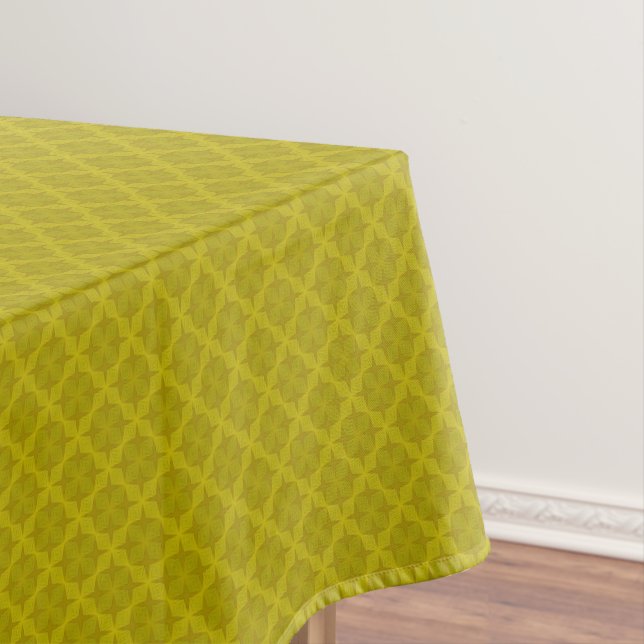 Toalha De Mesa Arte deco azeitona verde geométrica (Posição Original)