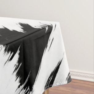 Toalha De Mesa Arte Negra Negra Abstrato Moderna