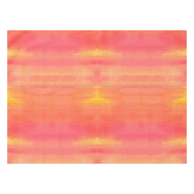 Toalha De Mesa Arte Solenóide-Amarela e alaranjada da aguarela do (Frente (Horizontal))